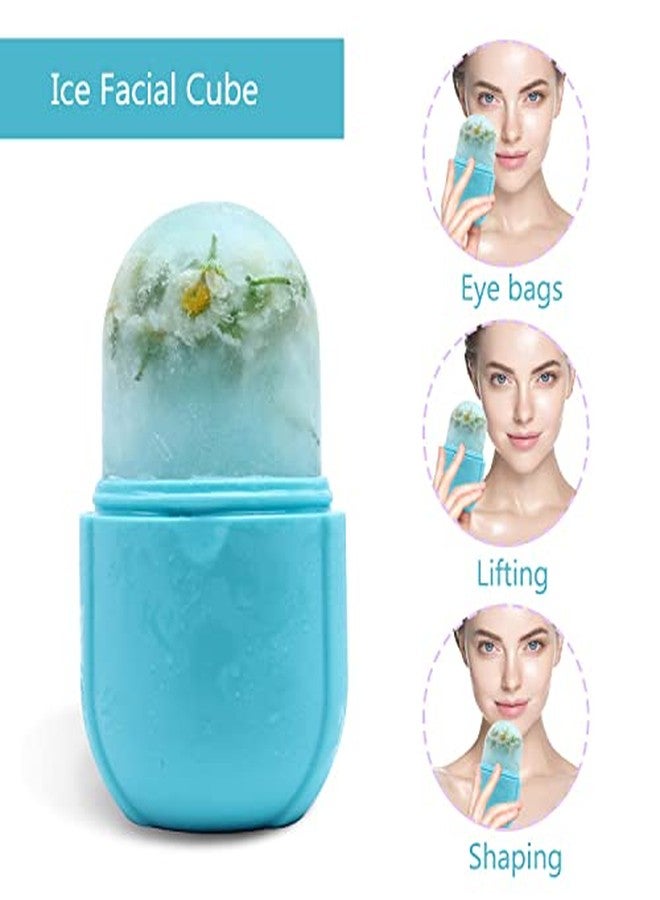 iMeasy Ice Roller for Face and Eye,Facial Beauty Ice Roller Skin Care Tools, Facial Cube, Gua Sha Face Massage, Silicone Ice Mold for Beauty (Blue) - Image 4